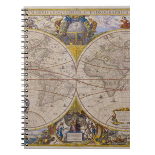 Caderno Espiral Mapa do mundo antigo 2