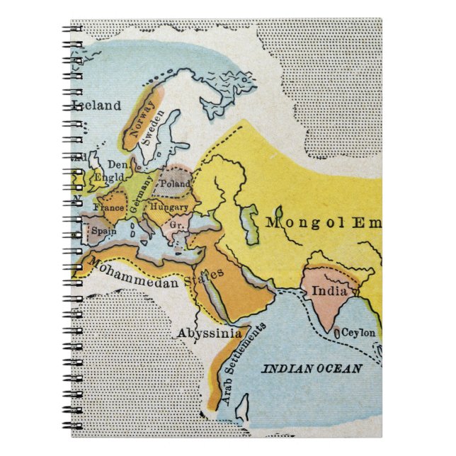 Caderno Espiral MAPA DO MUNDO, c1300. (Frente)