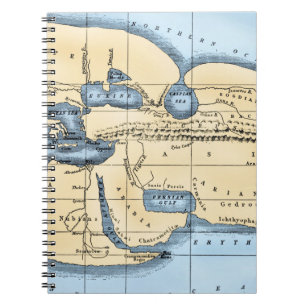 CADERNO ESPIRAL MAPA DO MUNDO: ERATOSTHENES