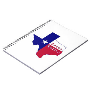 Caderno Espiral Mapa do Sinalizador Nativo do Texas