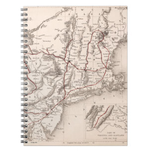 Caderno Espiral Mapa: EUA do nordeste