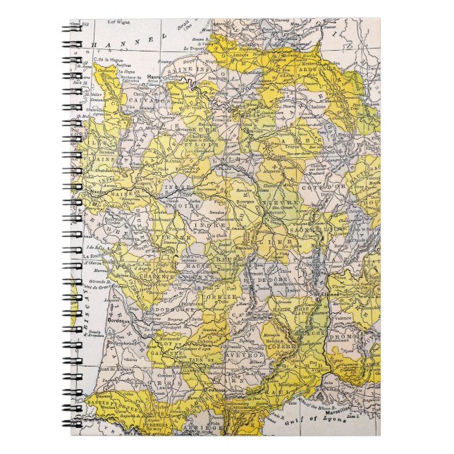 CADERNO ESPIRAL MAPA: FRANCE (Frente)