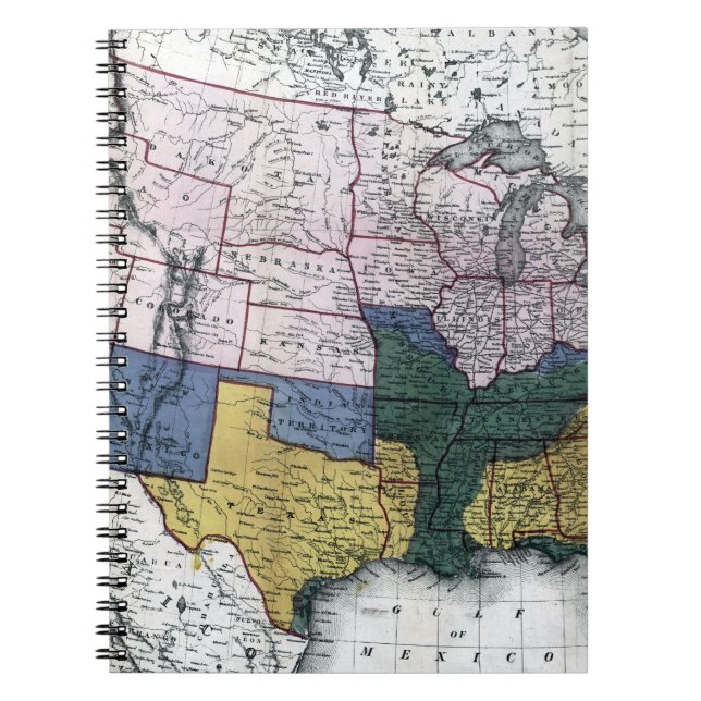 CADERNO ESPIRAL MAPA: GUERRA CIVIL, 1864 (Frente)