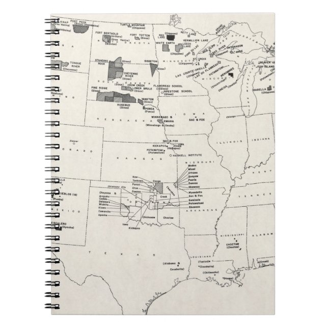 CADERNO ESPIRAL MAPA: INDIANOS AMERICANOS 2 (Frente)