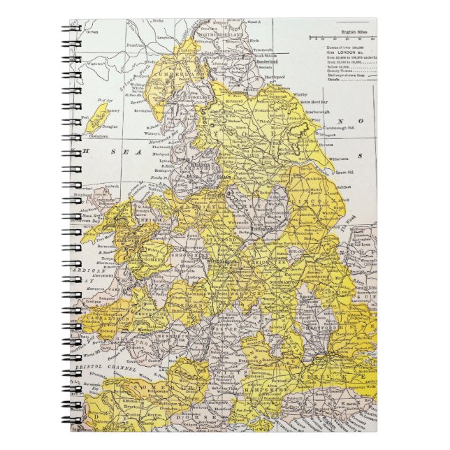 CADERNO ESPIRAL MAPA: INGLATERRA & WALES (Frente)