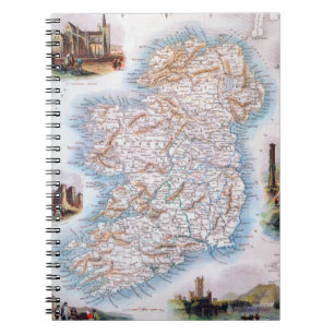 Caderno Espiral Mapa: Ireland, 1851