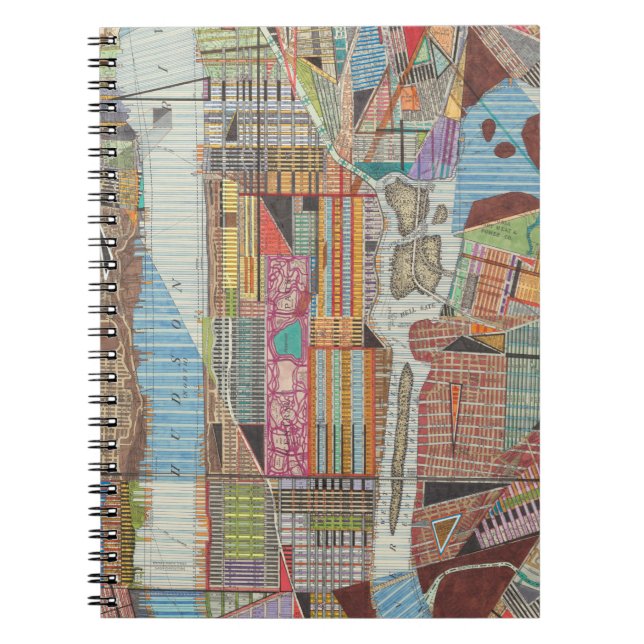 Caderno Espiral Mapa moderno de Nova Iorque III (Frente)