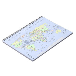 Caderno Espiral Mapa Mundial - Planejando Minha Próxima Aventura -