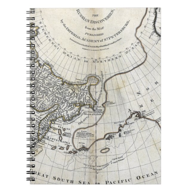 CADERNO ESPIRAL MAPA: NORTH PACIFIC (Frente)