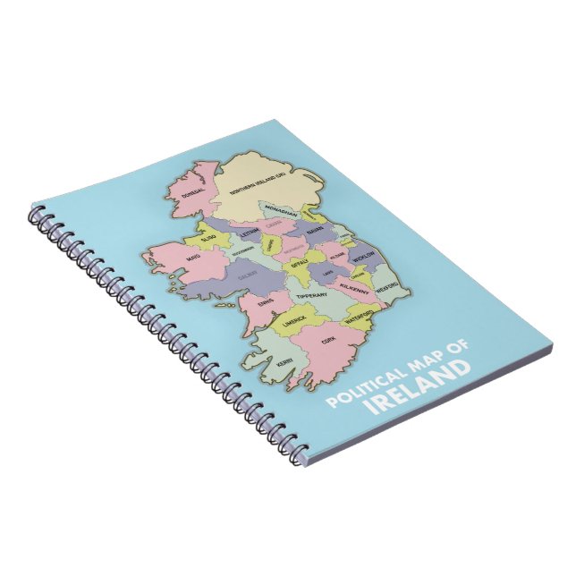 Caderno Espiral Mapa Político Da Irlanda. (Lado Direito)