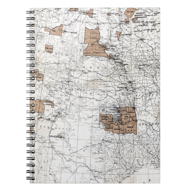 CADERNO ESPIRAL MAPA: RESERVAS, 1888 (Frente)