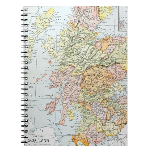 CADERNO ESPIRAL MAPA: SCOTLAND (Frente)