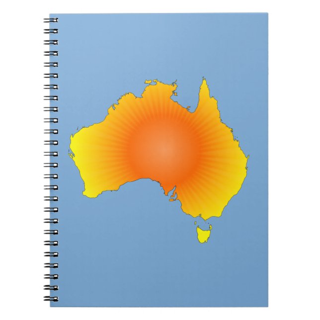 Caderno Espiral Mapa Sunny Austrália (Frente)