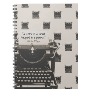 Caderno Espiral Máquina de Escrever Vintage