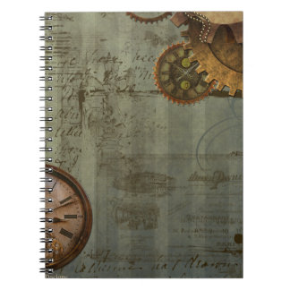 Caderno Espiral Máquina de Tempo Steampunk