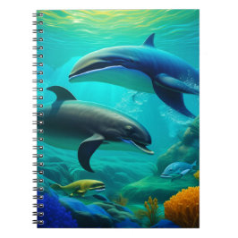 Caderno Espiral Mar profundo