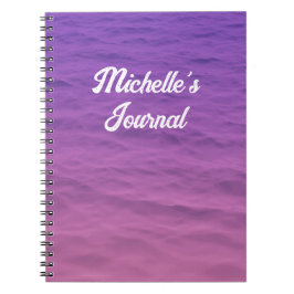 Caderno Espiral Mar Rosa e Roxo Personalizado Oceano