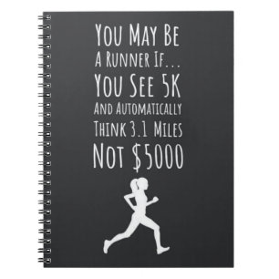 Caderno Espiral Maratona Engraçada Correndo Presentes Citação Dize