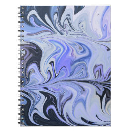 Caderno Espiral Marble Forms – White & Grey Minimal Texture