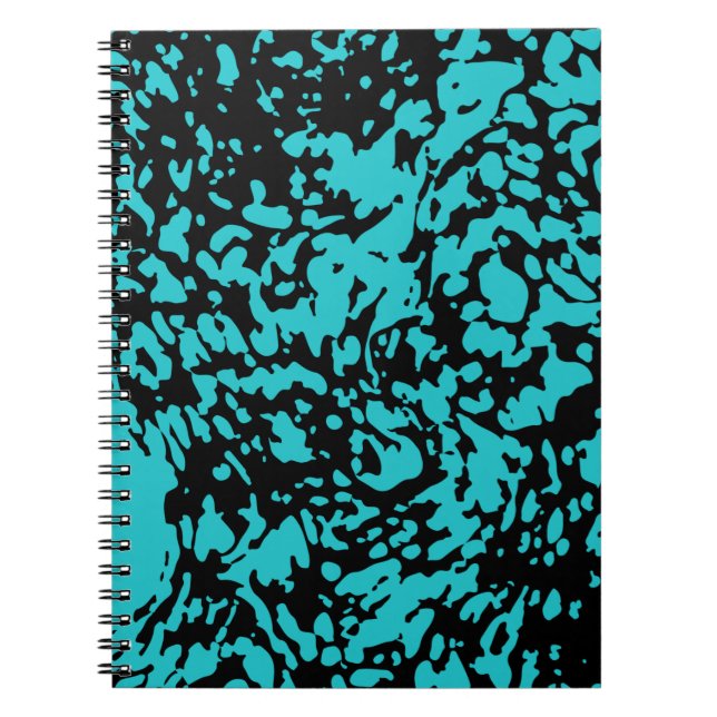 Caderno Espiral Marble Granite Textura Azul (Frente)