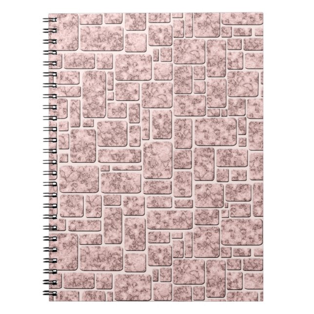 Caderno Espiral Marble loft # loft #marble #rosa (Frente)