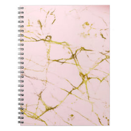 Caderno Espiral Marble Rosa