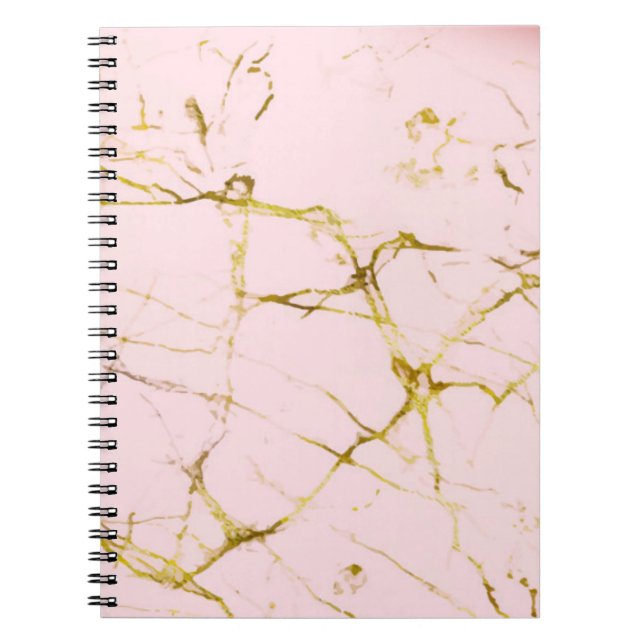 Caderno Espiral Marble Rosa (Frente)