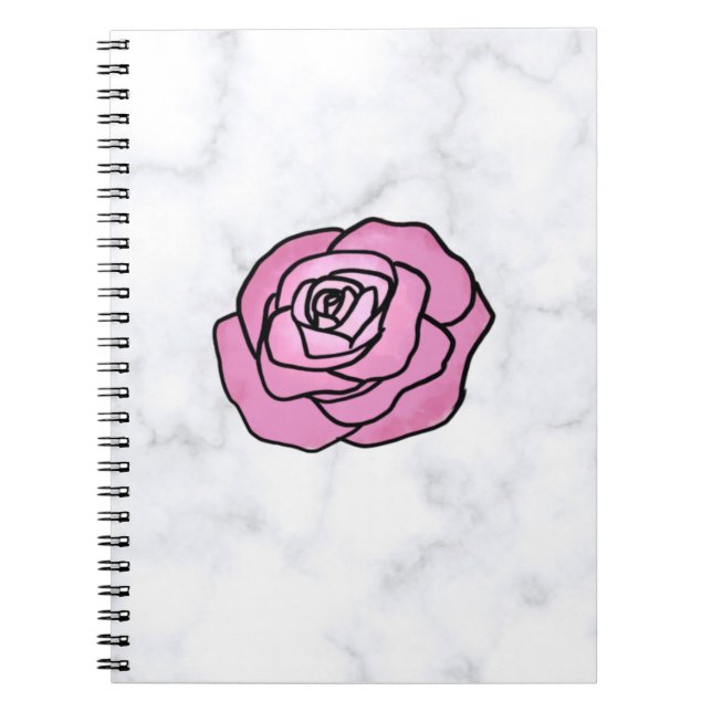 Caderno Espiral Marble Rosa (Frente)