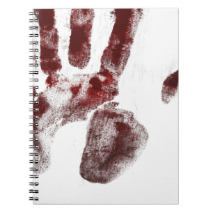 Caderno Espiral Marca de sangue serial assassino