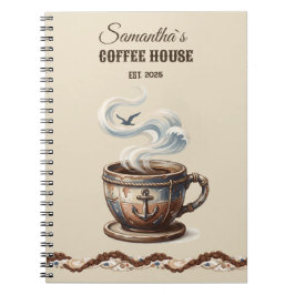 Caderno Espiral Marca Personalizada do Café Costeiro