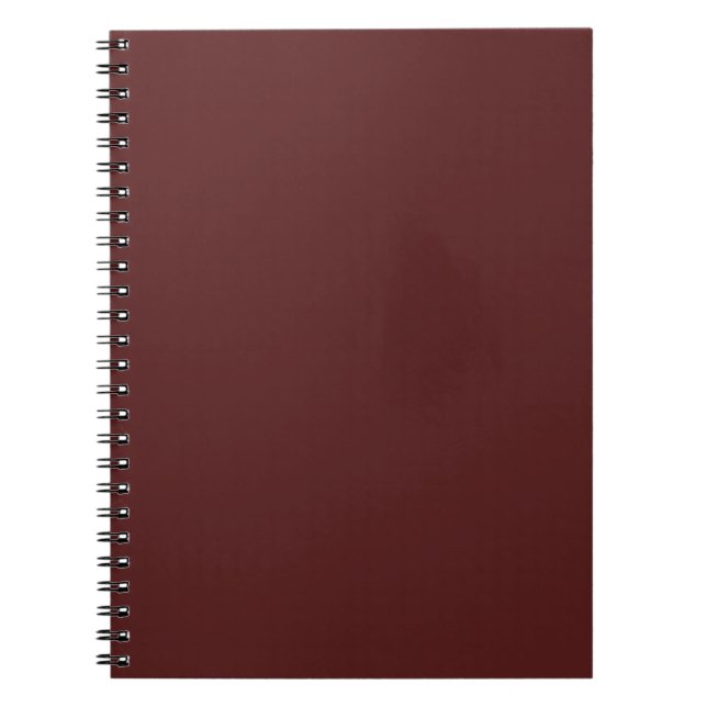 Caderno Espiral Marca Personalizada Vermelha Profunda Burgundia (Frente)