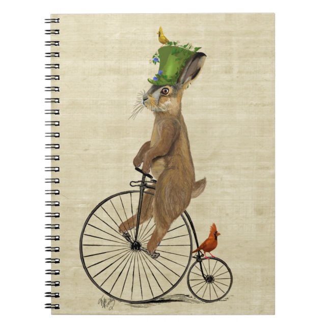 Caderno Espiral Marcha Hare em Penny Farthing 3 (Frente)