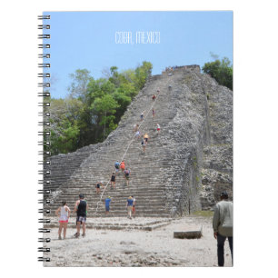 Caderno Espiral Marco da pirâmide Yucatan Coba Mayan México