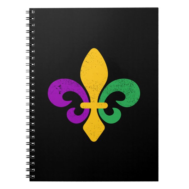 Caderno Espiral Mardi Gras Fleur De Lis (Frente)