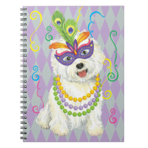 Caderno Espiral Mardi Gras Westie