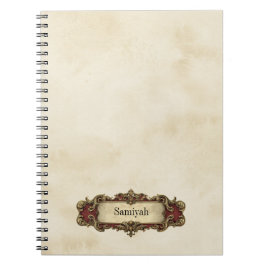 Caderno Espiral Marfim Vintage Ornato Personalizado