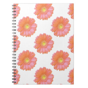 Caderno Espiral Margarida alaranjada do gerbera