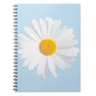 Caderno Espiral margarida branca