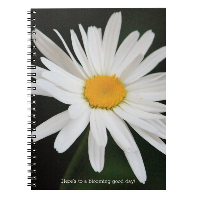 Caderno Espiral Margarida Branca Flor (Frente)
