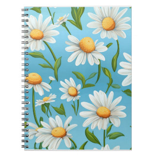 Caderno Espiral Margarida Céu Azul