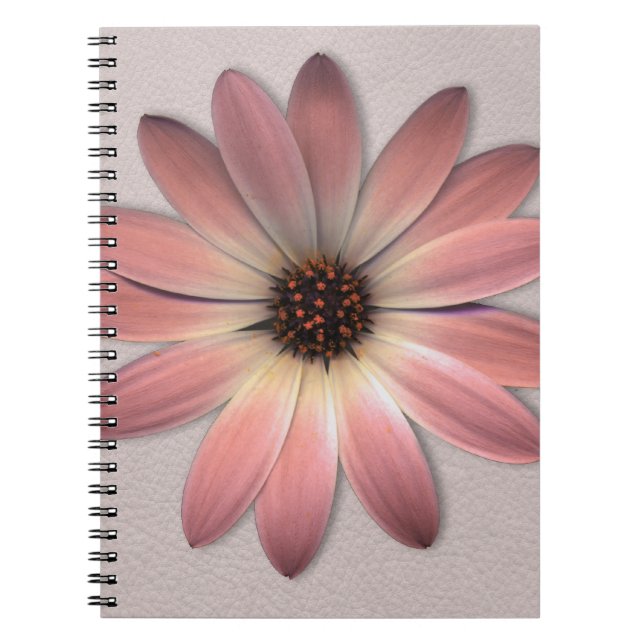 Caderno Espiral Margarida Rosa - Fundo da Imagem de Textura de Cou (Frente)