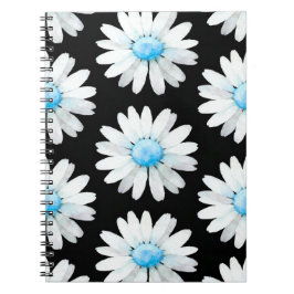 Caderno Espiral Margaridas de Pontos Azuis