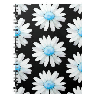 Caderno Espiral Margaridas de Pontos Azuis
