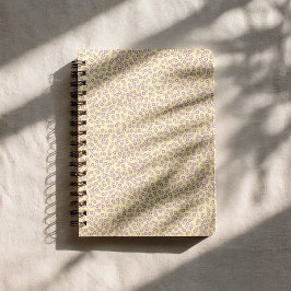 Caderno Espiral Margaridas Lavanda Ditsy Desenhadas à Mão – Floral