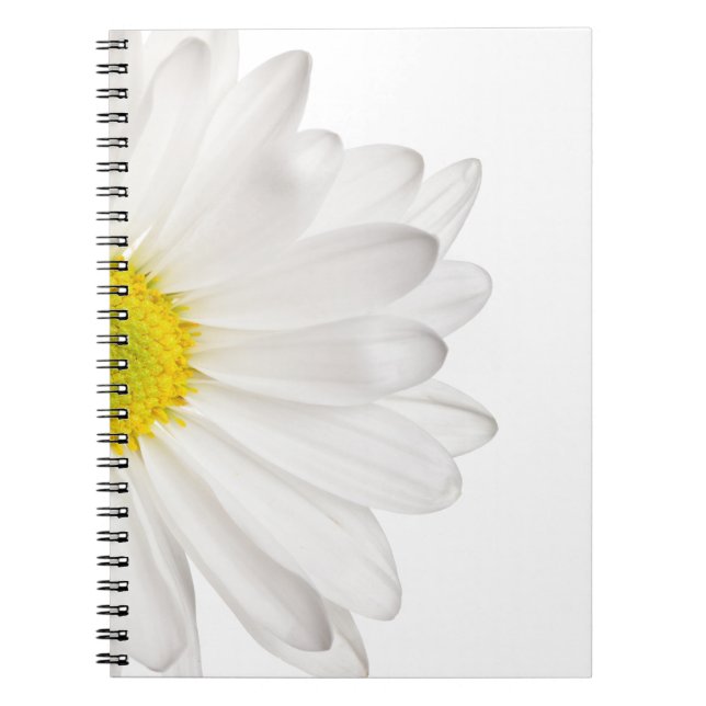 Caderno Espiral Margaridas personalizadas fundo da flor da (Frente)