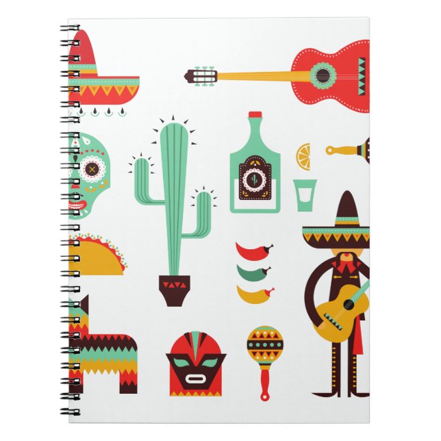 Caderno Espiral mariachi mexicano (Frente)