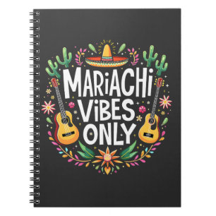 Caderno Espiral Mariachi Vibes Apenas Amantes de Música Saxófona d