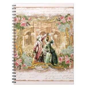 Caderno Espiral Marie Antonette Dance Versalhes em Rosa