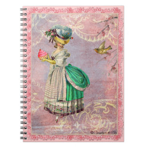 Caderno Espiral Marie lunático Antoinette & Diário do cupcake