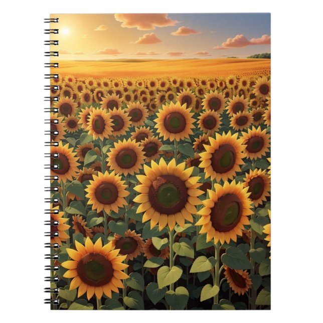 Caderno Espiral Marigold Design Radiando Calor e Alegria (Frente)